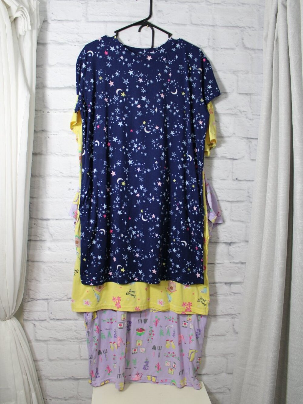 Joyspun Nightgown Bundle of 3 Size Small Medium Shortsleeve Summer FLAW